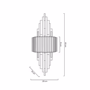 MOOSEE Lampa ścienna TOWERS - złoty