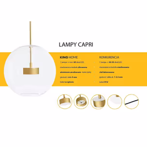 MOOSEE Lampa wisząca CAPRI LINE 3 - złoty