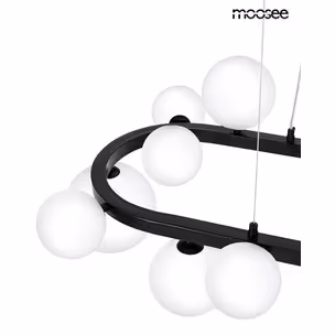 MOOSEE Lampa wisząca ALURE OVAL 120 - czarny/mleczny