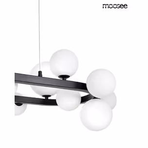 MOOSEE Lampa wisząca ALURE OVAL 120 - czarny/mleczny