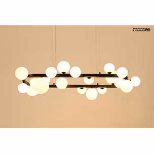 MOOSEE Lampa wisząca ALURE OVAL 120 - czarny/mleczny