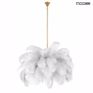 MOOSEE Lampa wisząca TIFFANY 135 - biały/mosiądz