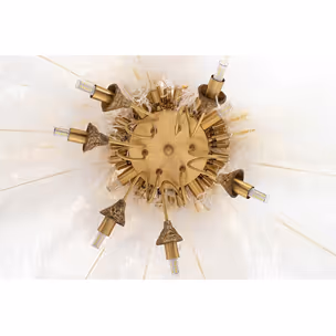 MOOSEE Lampa wisząca TIFFANY 135 - biały/mosiądz