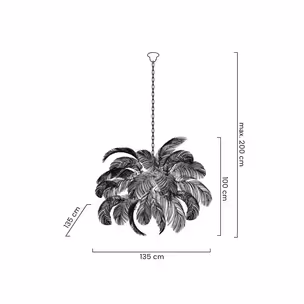 MOOSEE Lampa wisząca TIFFANY 135 - biały/mosiądz