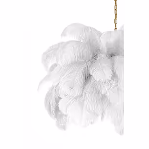 MOOSEE Lampa wisząca TIFFANY 135 - biały/mosiądz