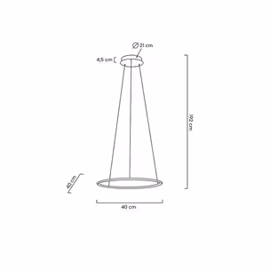 MOOSEE Lampa wisząca RING SLIM 40 - złoty