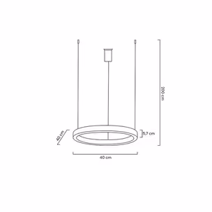 MOOSEE Lampa wisząca RING 40 - złoty