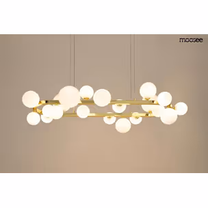 MOOSEE Lampa wisząca ALURE OVAL 120 - złoty/mleczny