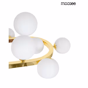 MOOSEE Lampa wisząca ALURE OVAL 120 - złoty/mleczny