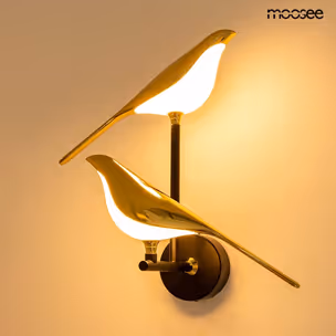 MOOSEE Lampa ścienna BIRD TWIN - złoty