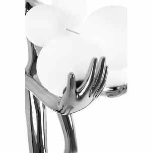 MOOSEE Lampa podłogowa HUMAN SILVER PREMIUM - srebrny