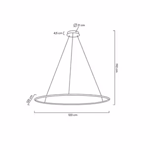 MOOSEE Lampa wisząca RING SLIM 120 - złoty