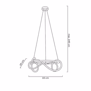 MOOSEE Lampa wisząca SERPIENTE 60 - czarny