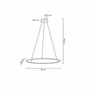 MOOSEE Lampa wisząca RING SLIM 80 - złoty