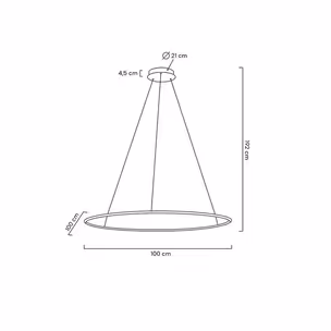 MOOSEE Lampa wisząca RING SLIM 100 - złoty