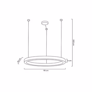 MOOSEE Lampa wisząca RING LUXURY 90 - złoty