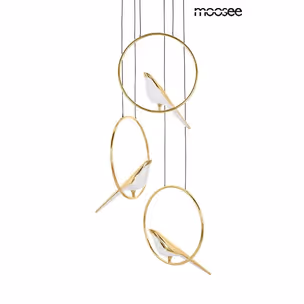 MOOSEE Lampa wisząca BIRD DISC - złoty
