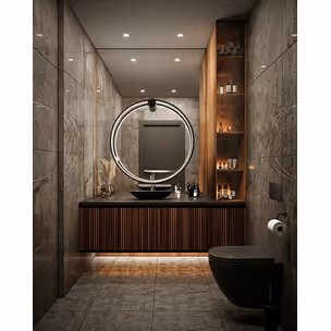 MOOSEE Lampa ścienna HOOP 60 - czarny