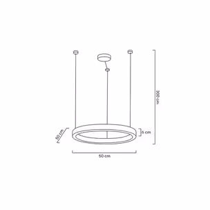 MOOSEE Lampa wisząca RING LUXURY 50 - złoty