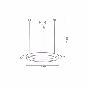MOOSEE Lampa wisząca RING LUXURY 70 - złoty