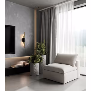 MOOSEE Lampa ścienna EVANS - czarny/złoty