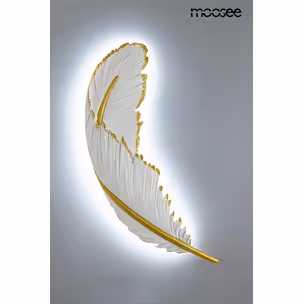MOOSEE Lampa ścienna PIÓRKO - biały/złoty