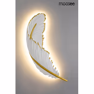 MOOSEE Lampa ścienna PIÓRKO - biały/złoty