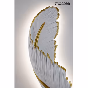 MOOSEE Lampa ścienna PIÓRKO - biały/złoty
