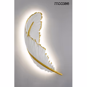MOOSEE Lampa ścienna PIÓRKO - biały/złoty