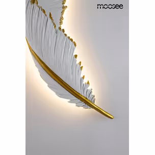 MOOSEE Lampa ścienna PIÓRKO - biały/złoty