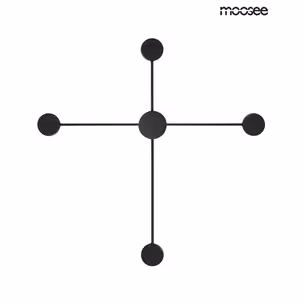 MOOSEE Lampa ścienna SHADOW 4 CLOSE - czarny