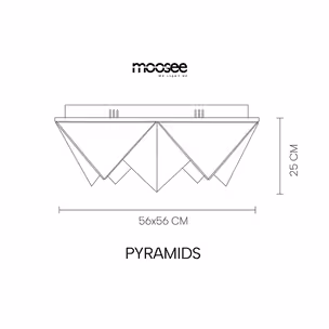 MOOSEE Lampa sufitowa/plafon PYRAMIDS - złoty