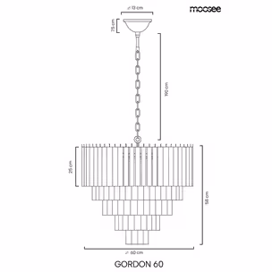MOOSEE Lampa wisząca GORDON 60 - złoty