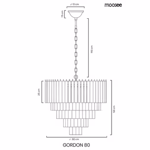 MOOSEE Lampa wisząca GORDON 80 - złoty
