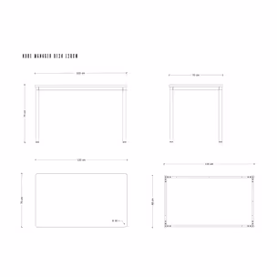 Biurko NOBE MANAGER DESK 120x70 - beżowy/szary