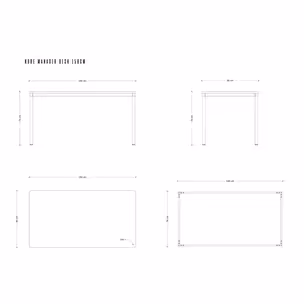 Biurko NOBE MANAGER DESK 150x80 - beżowy/szary
