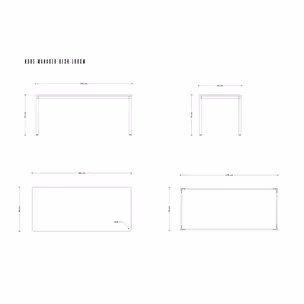Biurko NOBE MANAGER DESK 180x80 - beżowy/szary