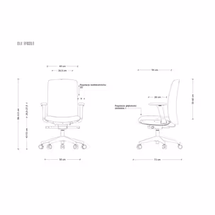 Fotel biurowy ELI - ciemny szary VICO-024