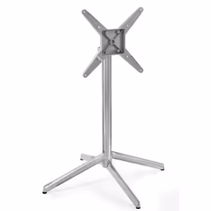 Stolik z odchylanym blatem NEXUS 80x80 - biały/stal