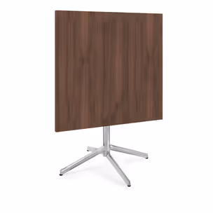 Stolik z odchylanym blatem NEXUS 80x80 - orzech/stal