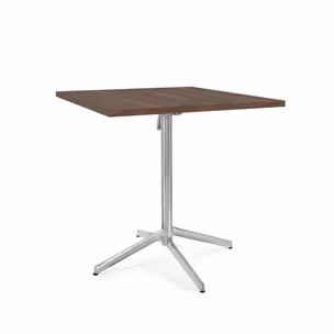 Stolik z odchylanym blatem NEXUS 80x80 - orzech/stal