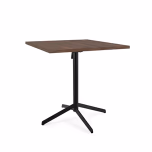 Stolik z odchylanym blatem NEXUS 80x80 - orzech/czarny