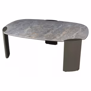 Ława ADORO A CERAMIC 105x65 - szary Grigio / miedziany