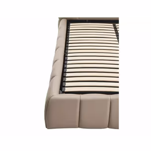 Łóżko z pojemnikiem PARMA Velvet 160x200 - ciemny beżowy Bluvel 40