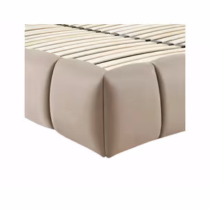 Łóżko z pojemnikiem PARMA Velvet 160x200 - ciemny beżowy Bluvel 40