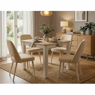 Stół rozkładany OSKAR 80/200x80 - dąb cremona torro/kaszmir