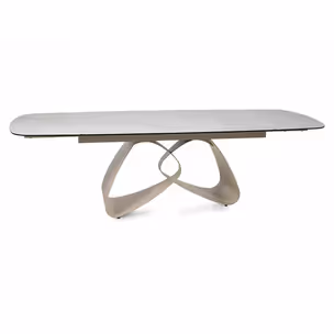 Stół rozkładany VALENTINO CERAMIC 180/260x98 - beż połysk/kaszmir