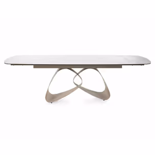 Stół rozkładany VALENTINO CERAMIC 180/260x98 - beż połysk/kaszmir