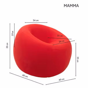 Pufa MAMMA - czerwony
