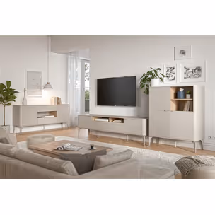Szafka RTV BELUCI RTV-1 160 cm - kaszmir/dąb cremona